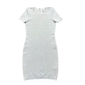Reiss White Jacquard Bodycon Dress 10